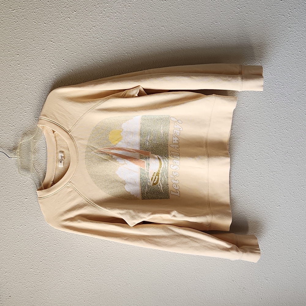 Madewell Let's Sail Away (Re)sourced Cotton Crop Sweatshirt